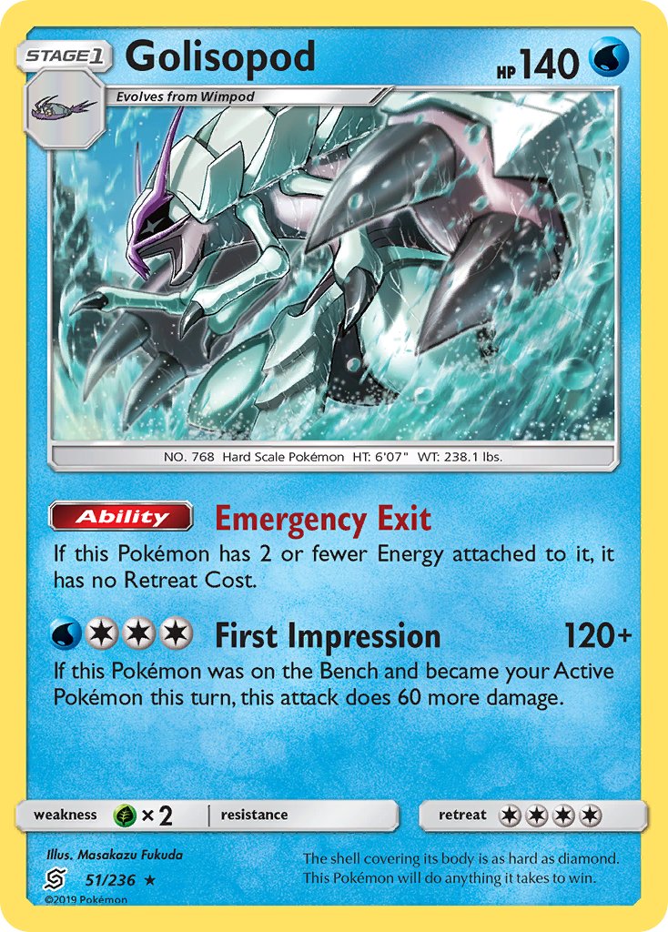 Golisopod (51/236) (Cosmos Holo) (Blister Exclusive) [Sun & Moon: Unified Minds] | North Game Den