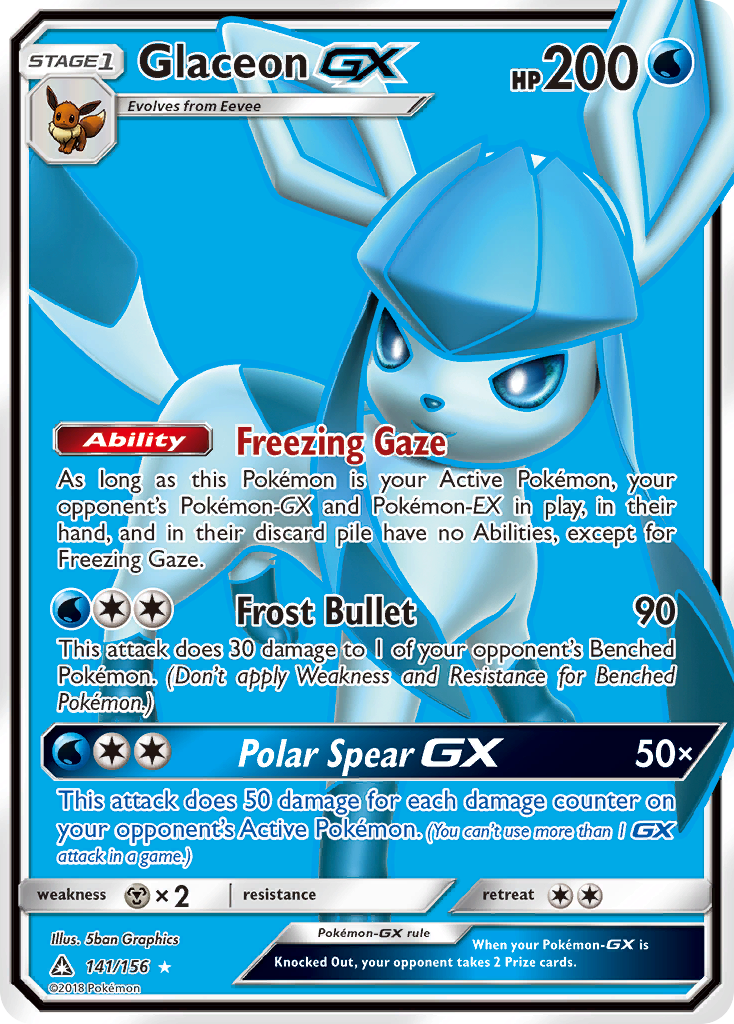 Glaceon GX (141/156) [Sun & Moon: Ultra Prism] | North Game Den
