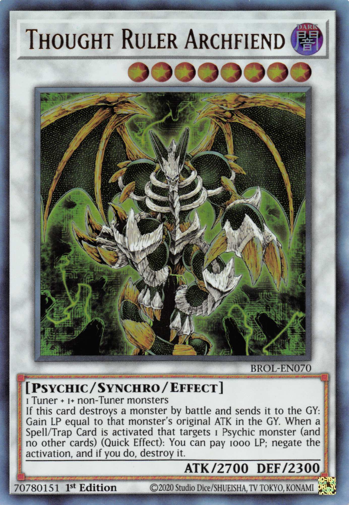 Thought Ruler Archfiend [BROL-EN070] Ultra Rare | North Game Den