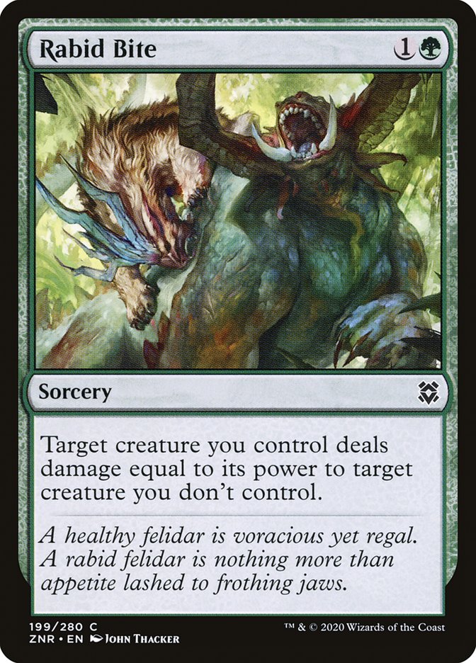 Rabid Bite [Zendikar Rising] | North Game Den