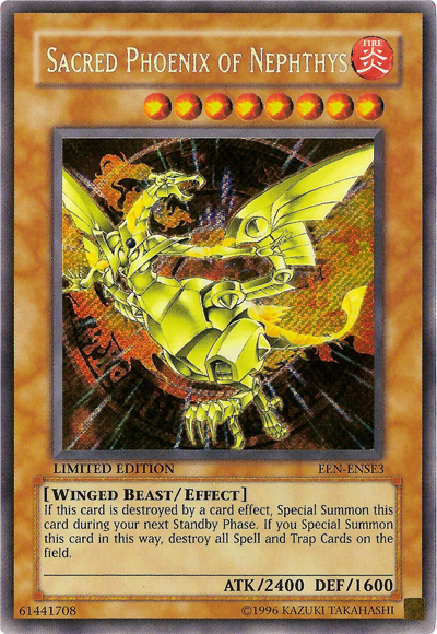 Sacred Phoenix of Nephthys [EEN-ENSE3] Secret Rare | North Game Den