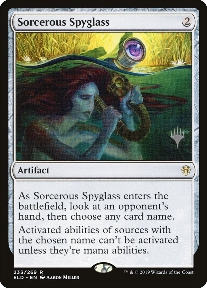 Sorcerous Spyglass (Promo Pack) [Throne of Eldraine Promos] | North Game Den