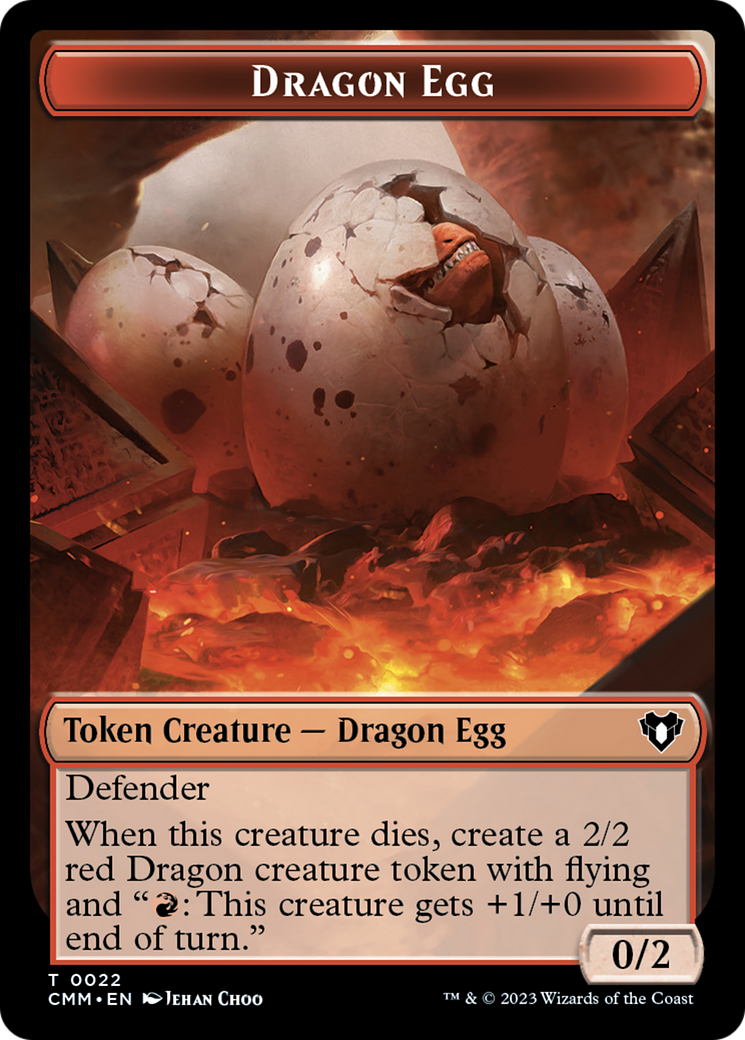 Dragon Egg Token [Commander Masters Tokens] | North Game Den