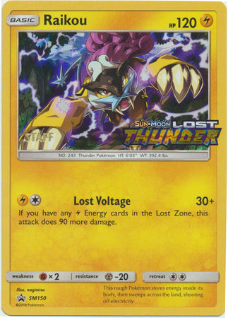 Raikou (SM150) (Staff Prerelease Promo) [Sun & Moon: Black Star Promos] | North Game Den