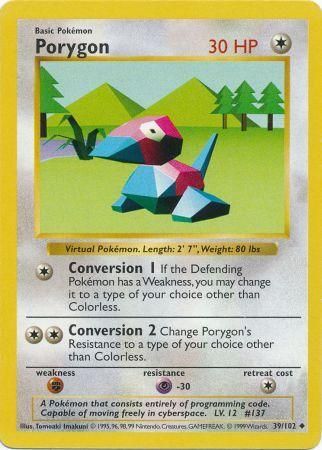 Porygon (39/102) [Base Set Shadowless Unlimited] | North Game Den