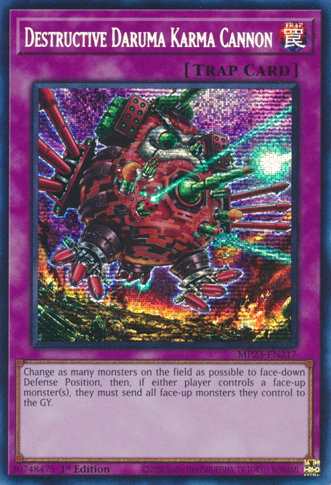 Destructive Daruma Karma Cannon [MP23-EN217] Prismatic Secret Rare | North Game Den