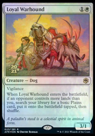 Loyal Warhound [Dungeons & Dragons: Adventures in the Forgotten Realms Prerelease Promos] | North Game Den