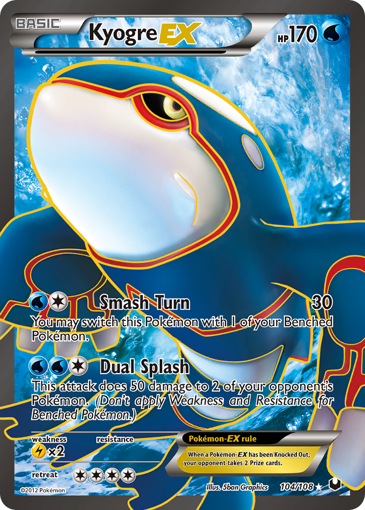 Kyogre EX (104/108) [Black & White: Dark Explorers] | North Game Den