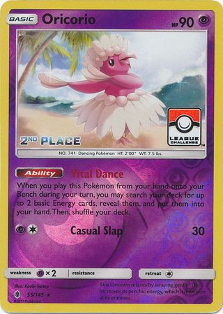 Oricorio (55/145) (League Promo 2nd Place) [Sun & Moon: Guardians Rising] | North Game Den