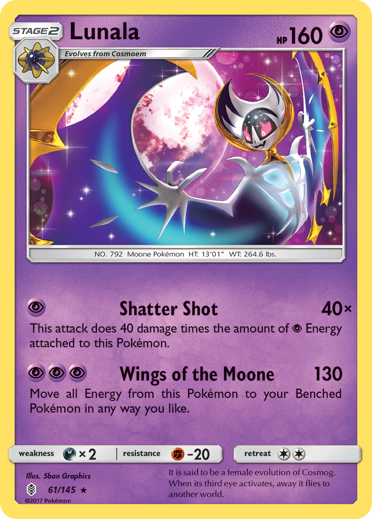 Lunala (61/145) [Sun & Moon: Guardians Rising] | North Game Den