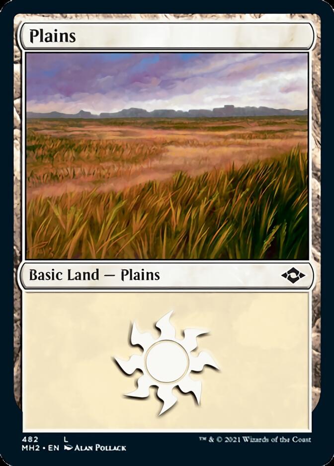 Plains (482) (Foil Etched) [Modern Horizons 2] | North Game Den