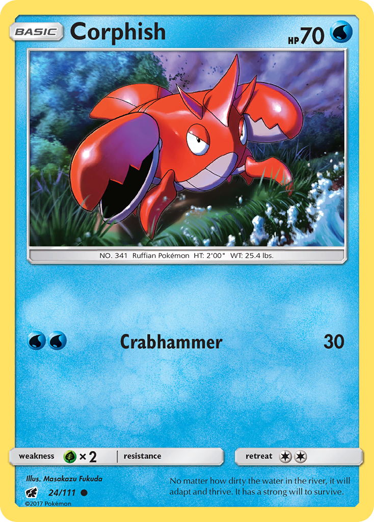 Corphish (24/111) [Sun & Moon: Crimson Invasion] | North Game Den