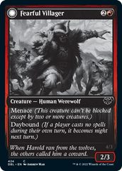 Fearful Villager // Fearsome Werewolf [Innistrad: Double Feature] | North Game Den