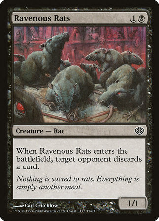 Ravenous Rats [Duel Decks: Garruk vs. Liliana] | North Game Den