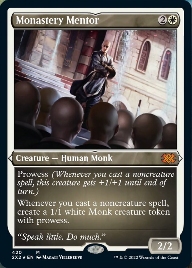 Monastery Mentor (Foil Etched) [Double Masters 2022] | North Game Den