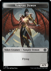 Fungus Dinosaur // Vampire Demon Double-Sided Token [The Lost Caverns of Ixalan Tokens] | North Game Den