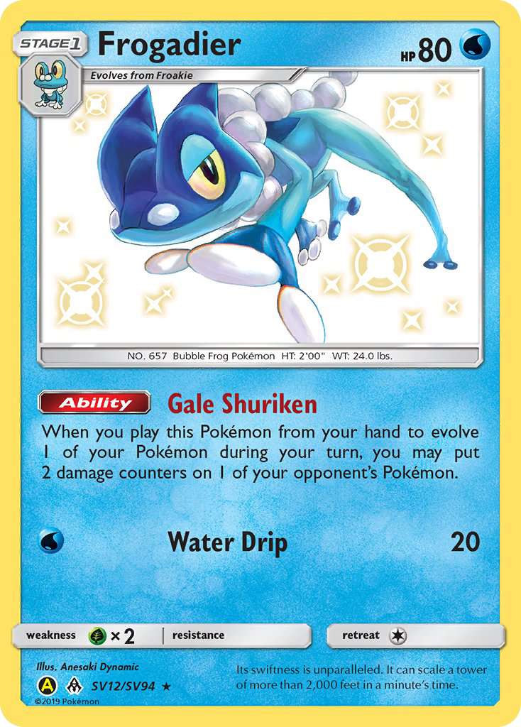 Frogadier (SV12/SV94) [Sun & Moon: Hidden Fates - Shiny Vault] | North Game Den