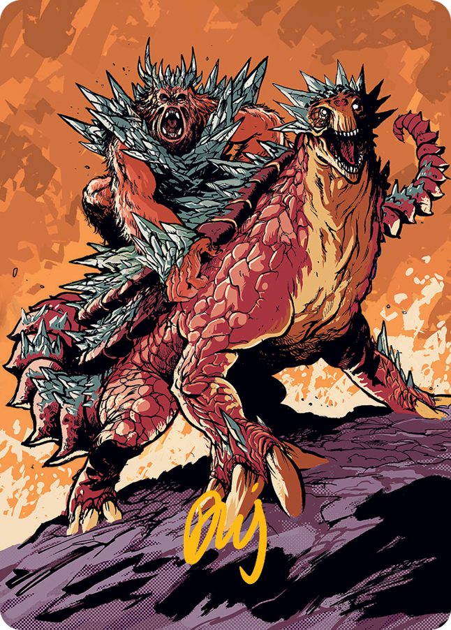 Kogla and Yidaro Art Card (Gold-Stamped Signature) [March of the Machine Art Series] | North Game Den