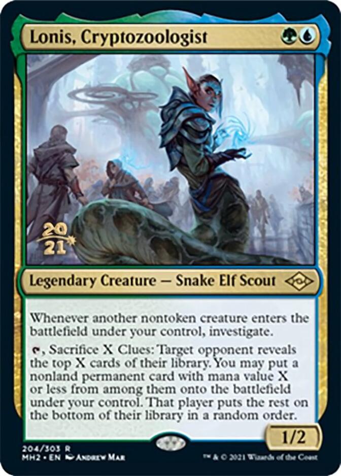 Lonis, Cryptozoologist [Modern Horizons 2 Prerelease Promos] | North Game Den