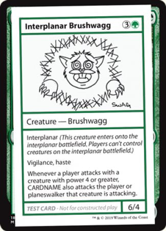 Interplanar Brushwagg (2021 Edition) [Mystery Booster Playtest Cards] | North Game Den