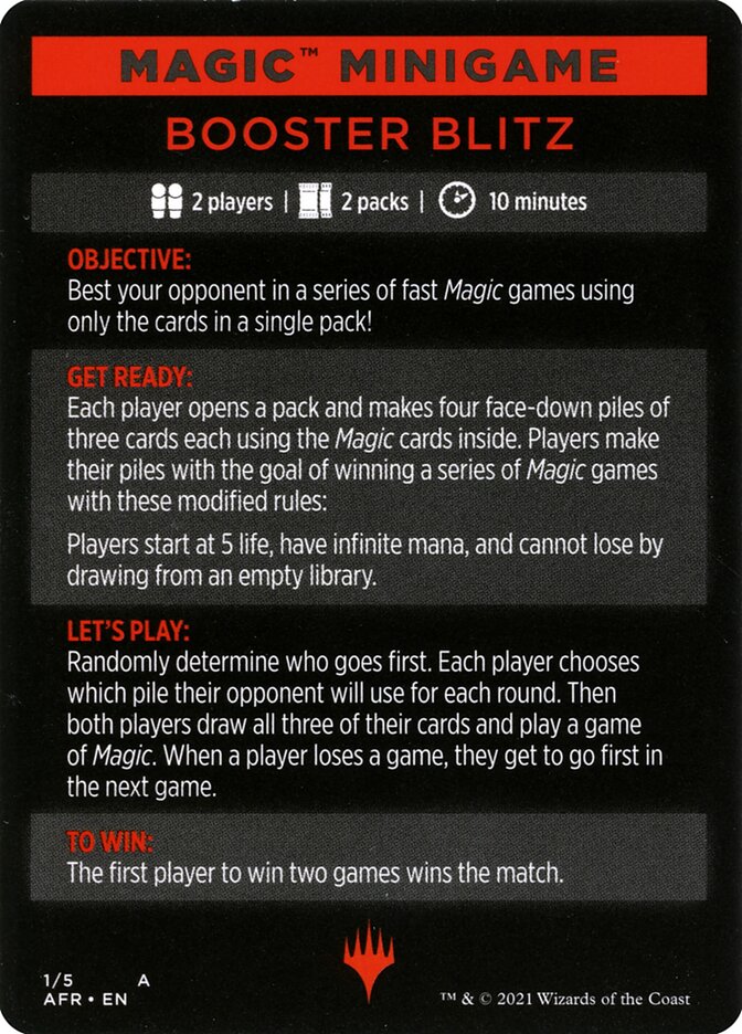 Booster Blitz (Magic Minigame) [Innistrad: Midnight Hunt Minigame] | North Game Den