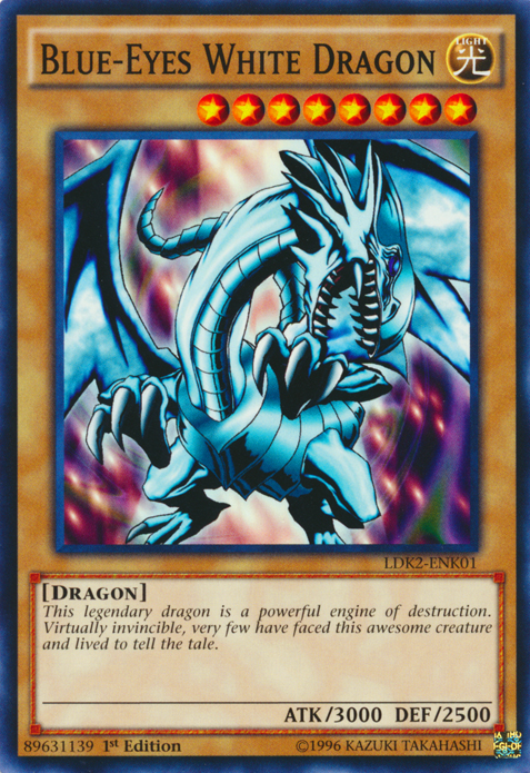 Blue-Eyes White Dragon (Version 1) [LDK2-ENK01] Common | North Game Den