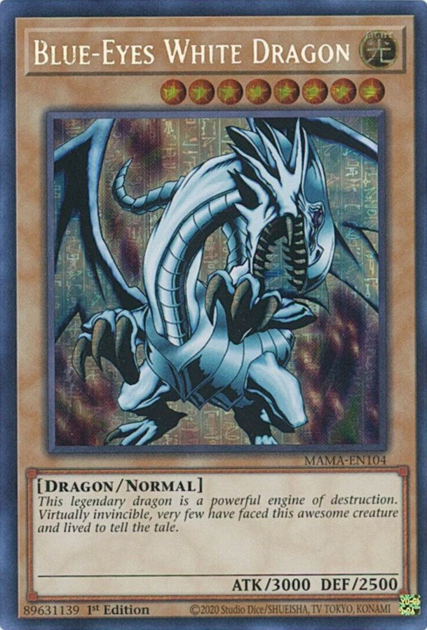 Blue-Eyes White Dragon [MAMA-EN104] Secret Pharaoh's Rare | North Game Den