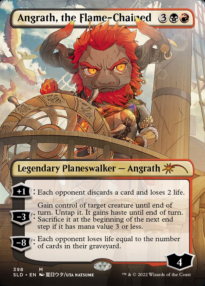 Angrath, the Flame-Chained (Borderless) [Secret Lair Drop Series] | North Game Den