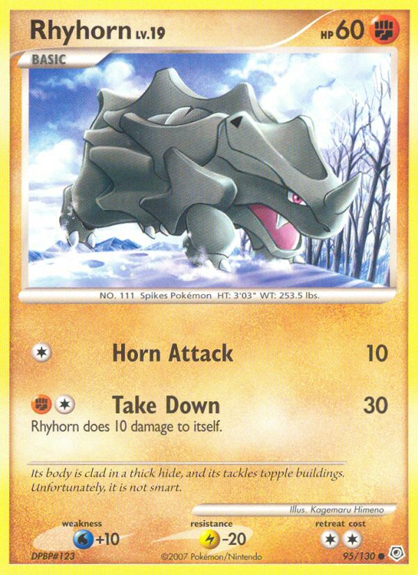 Rhyhorn (95/130) [Diamond & Pearl: Base Set] | North Game Den