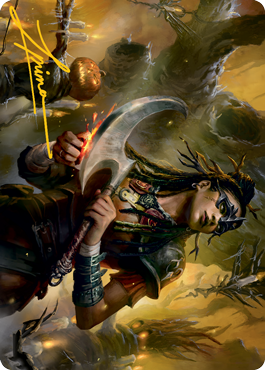 Harvesttide Sentry Art Card (Gold-Stamped Signature) [Innistrad: Midnight Hunt Art Series] | North Game Den