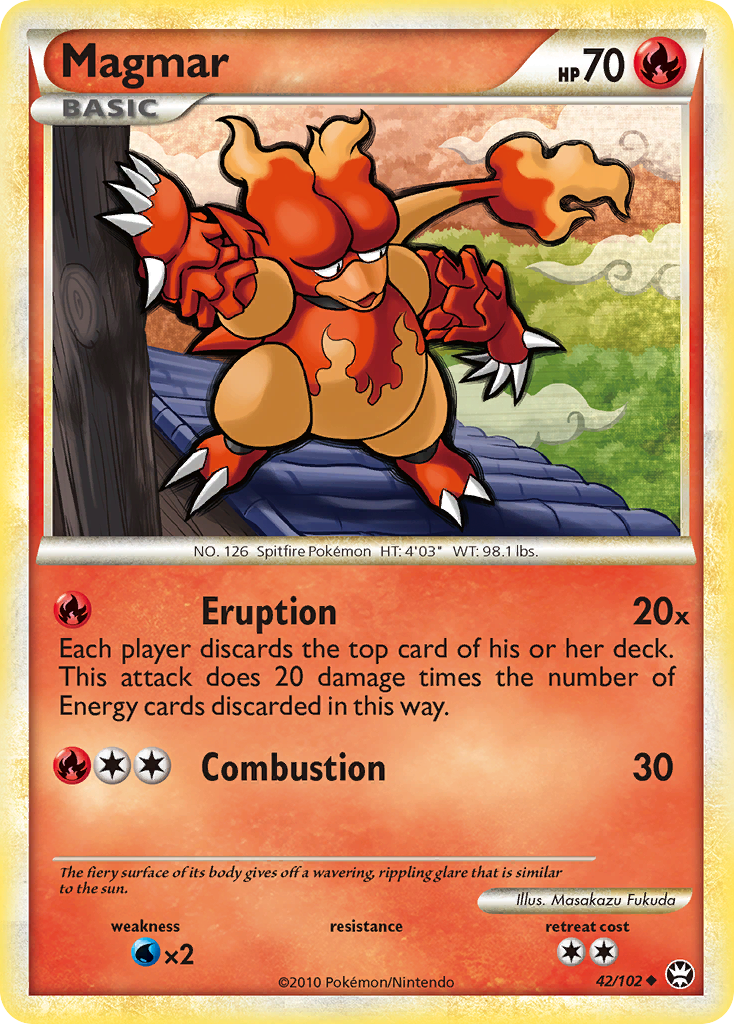 Magmar (42/102) [HeartGold & SoulSilver: Triumphant] | North Game Den