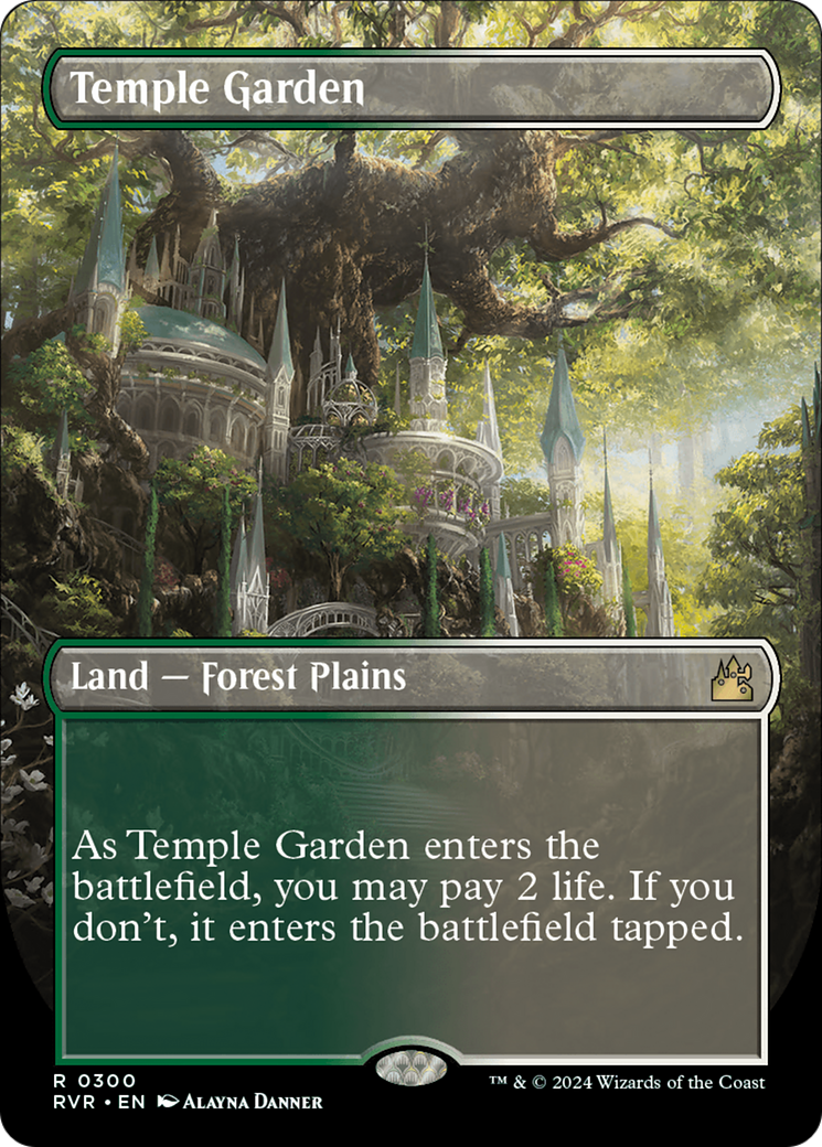 Temple Garden (Borderless) [Ravnica Remastered] | North Game Den