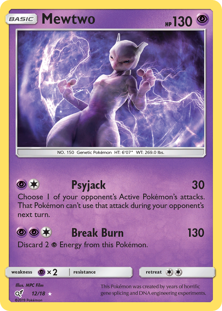 Mewtwo (12/18) [Sun & Moon: Detective Pikachu] | North Game Den