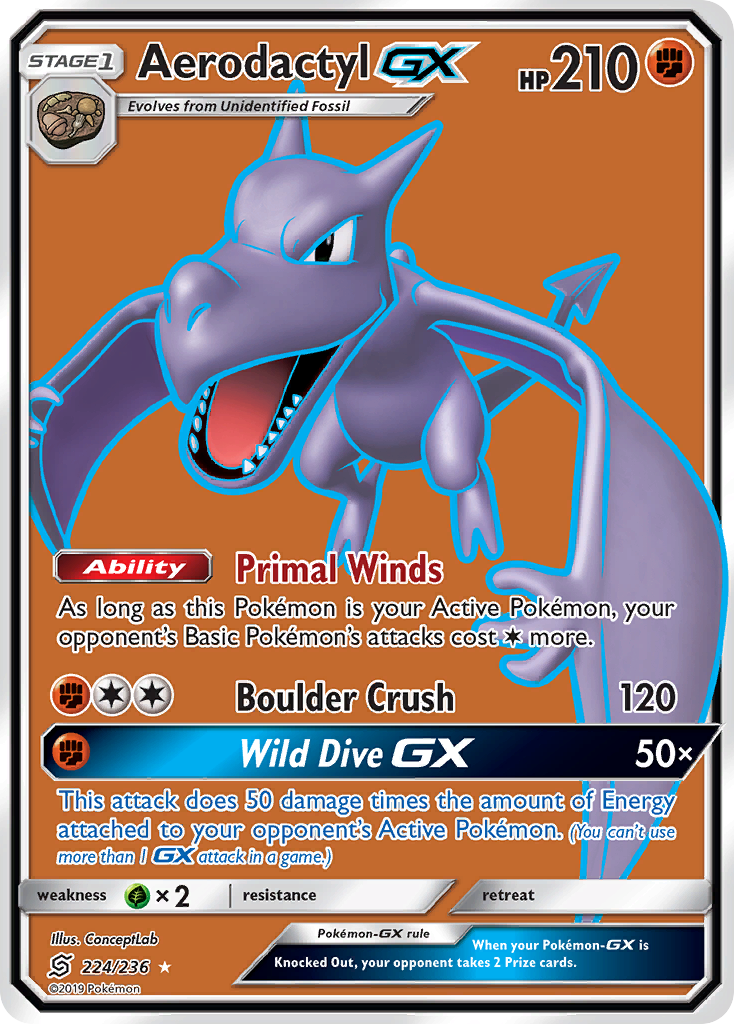 Aerodactyl GX (224/236) [Sun & Moon: Unified Minds] | North Game Den