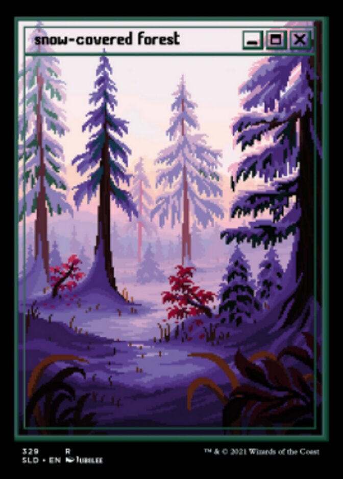 Snow-Covered Forest (Foil Etched) [Secret Lair Drop Series] | North Game Den