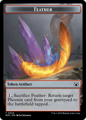 Feather // Servo Double-Sided Token [March of the Machine Commander Tokens] | North Game Den