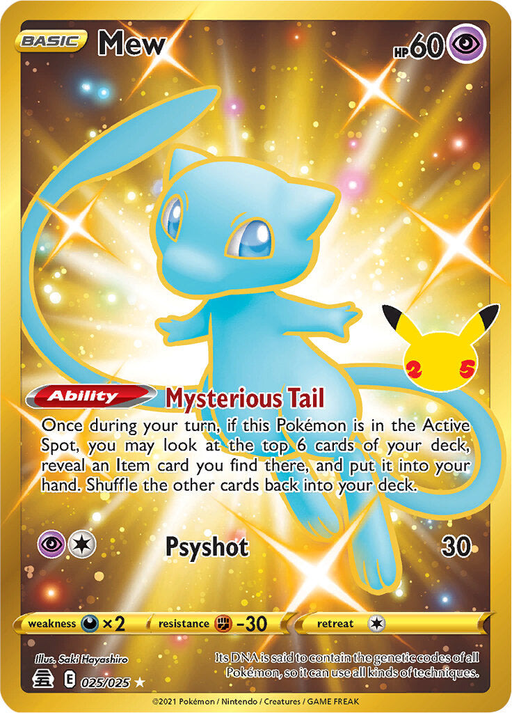 Mew (025/025) (Gold) [Celebrations: 25th Anniversary] | North Game Den