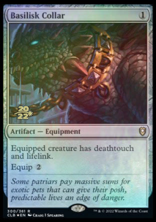 Basilisk Collar [Commander Legends: Battle for Baldur's Gate Prerelease Promos] | North Game Den