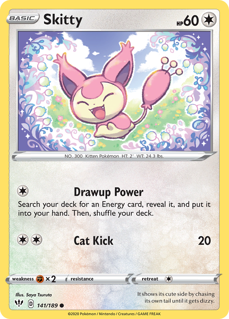 Skitty (141/189) [Sword & Shield: Darkness Ablaze] | North Game Den