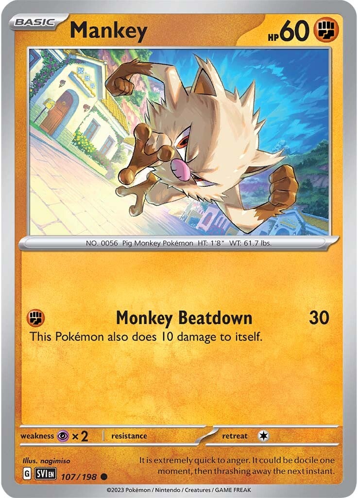 Mankey (107/198) [Scarlet & Violet: Base Set] | North Game Den