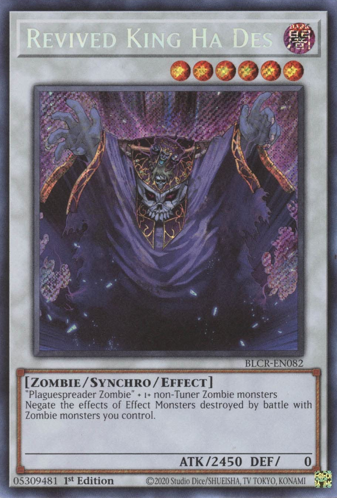 Revived King Ha Des [BLCR-EN082] Secret Rare | North Game Den