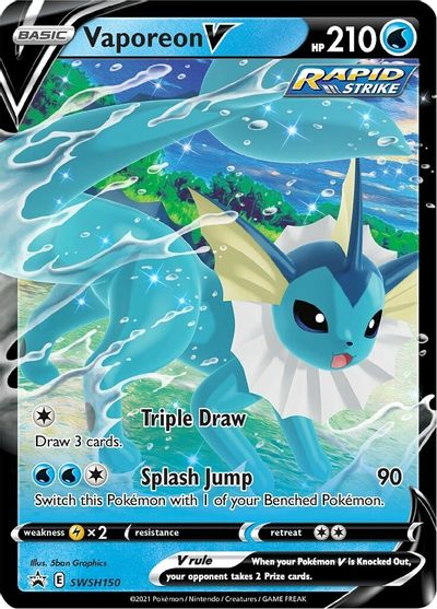 Vaporeon V (SWSH150) [Sword & Shield: Black Star Promos] | North Game Den