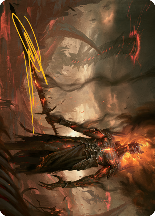 Ashen Reaper Art Card (Gold-Stamped Signature) [March of the Machine Art Series] | North Game Den