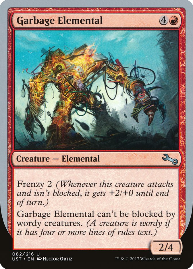 Garbage Elemental (2/4 Creature) [Unstable] | North Game Den