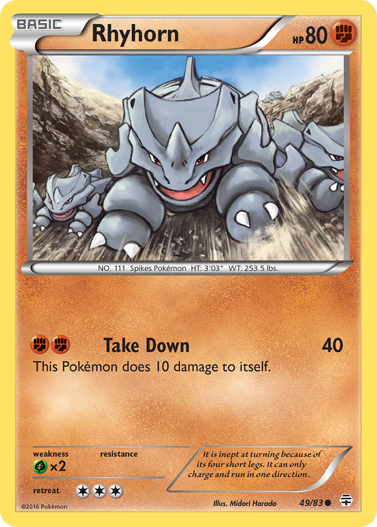 Rhyhorn (49/83) [XY: Generations] | North Game Den