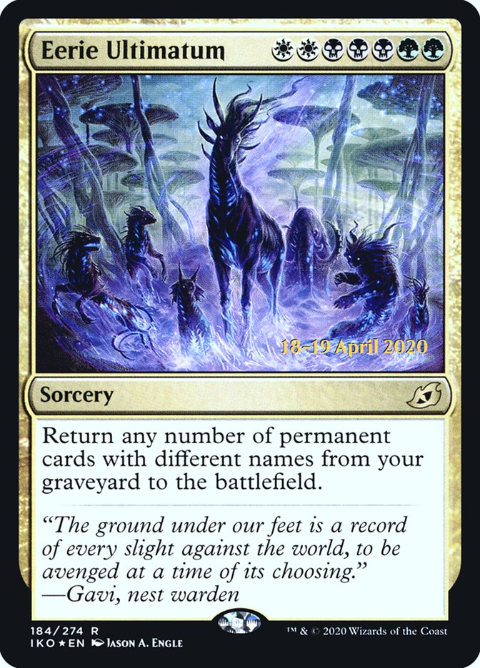 Eerie Ultimatum  [Ikoria: Lair of Behemoths Prerelease Promos] | North Game Den