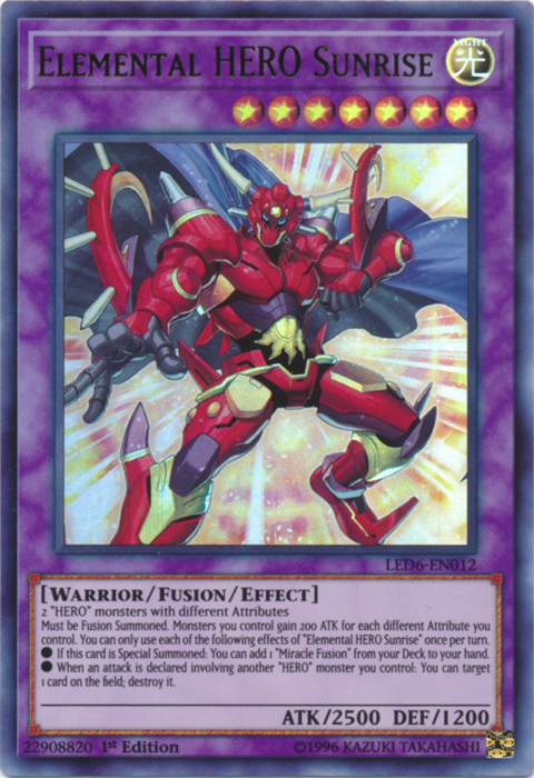 Elemental Hero Sunrise [LED6-EN012] Ultra Rare | North Game Den