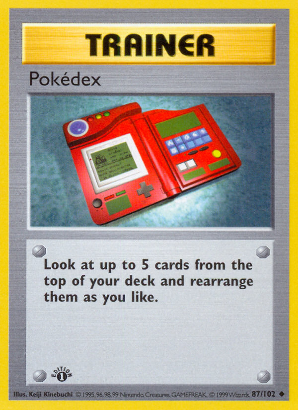 Pokedex (87/102) (Shadowless) [Base Set 1st Edition] | North Game Den