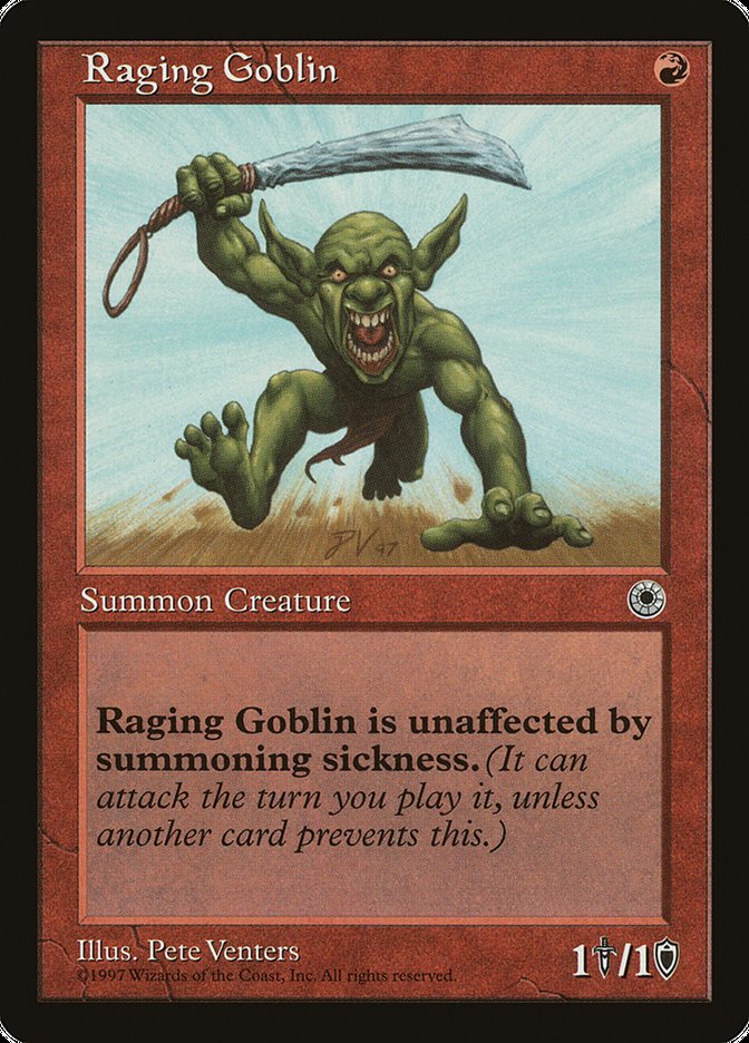 Raging Goblin (No Flavor Text) [Portal] | North Game Den