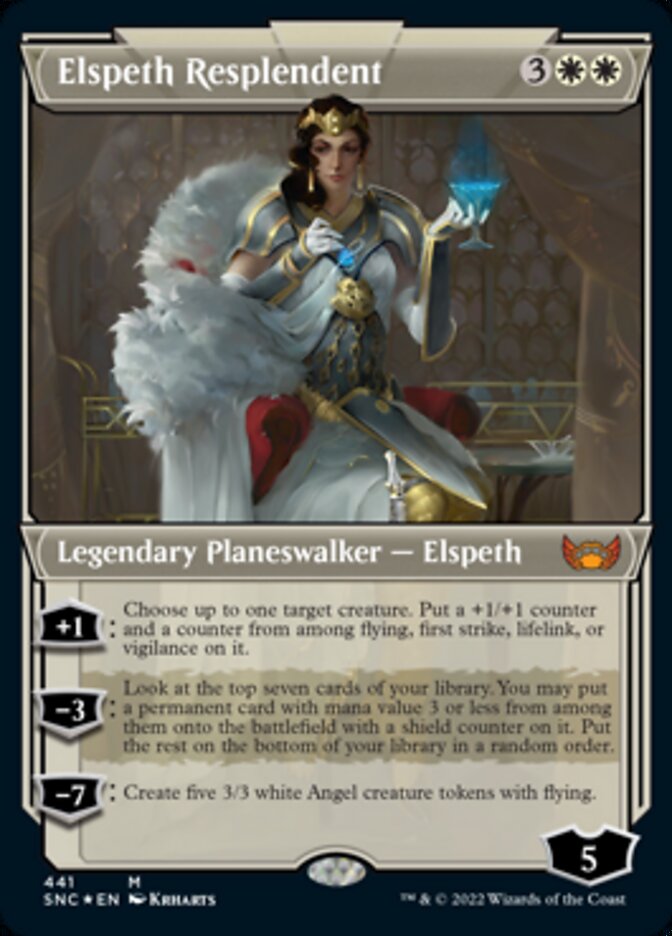 Elspeth Resplendent (Showcase Art Deco Foil Etched) [Streets of New Capenna] | North Game Den